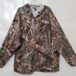 Realtree Gamehide Insect Shield Repellent‎ Camouflage Hooded Polyester Jacket-3X